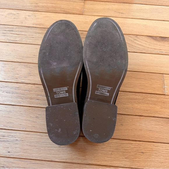 TOMS Leila Mules Black Suede Slip On Stacked
Block Heel Shoes Womens Size 7.5 - Picture 6 of 10